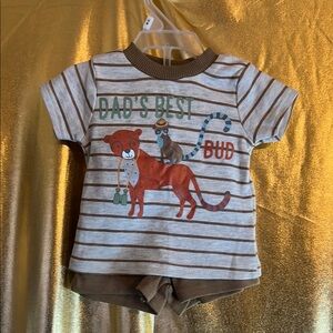 Striped Kids T-Shirt and Shorts Set